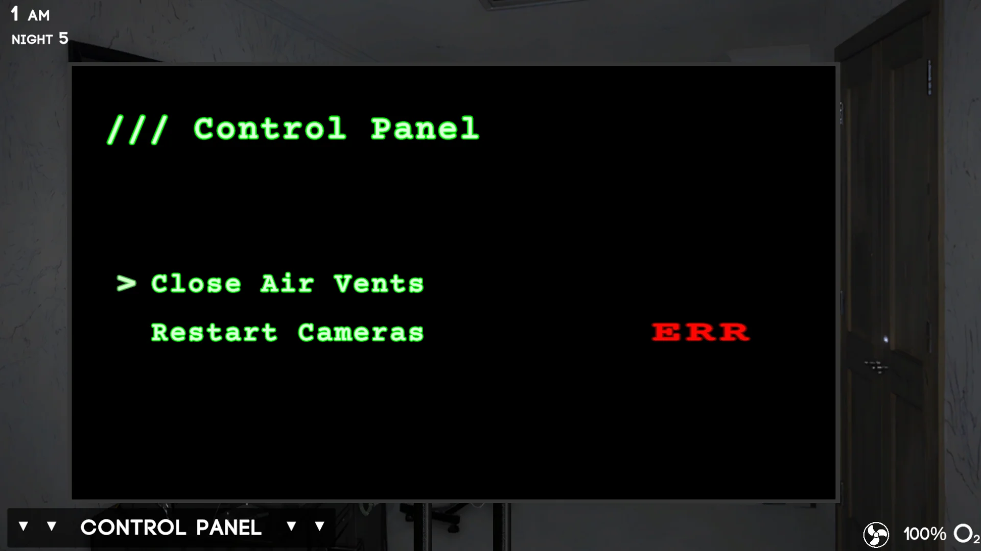 Game screenshot - Control Panel