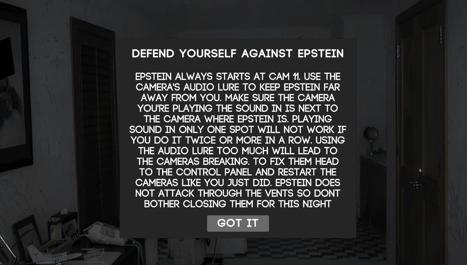 Game screenshot - Tips for Epstein